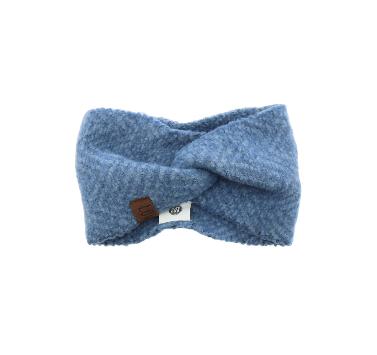Stirnband Fischgratmuster blau-hellblau