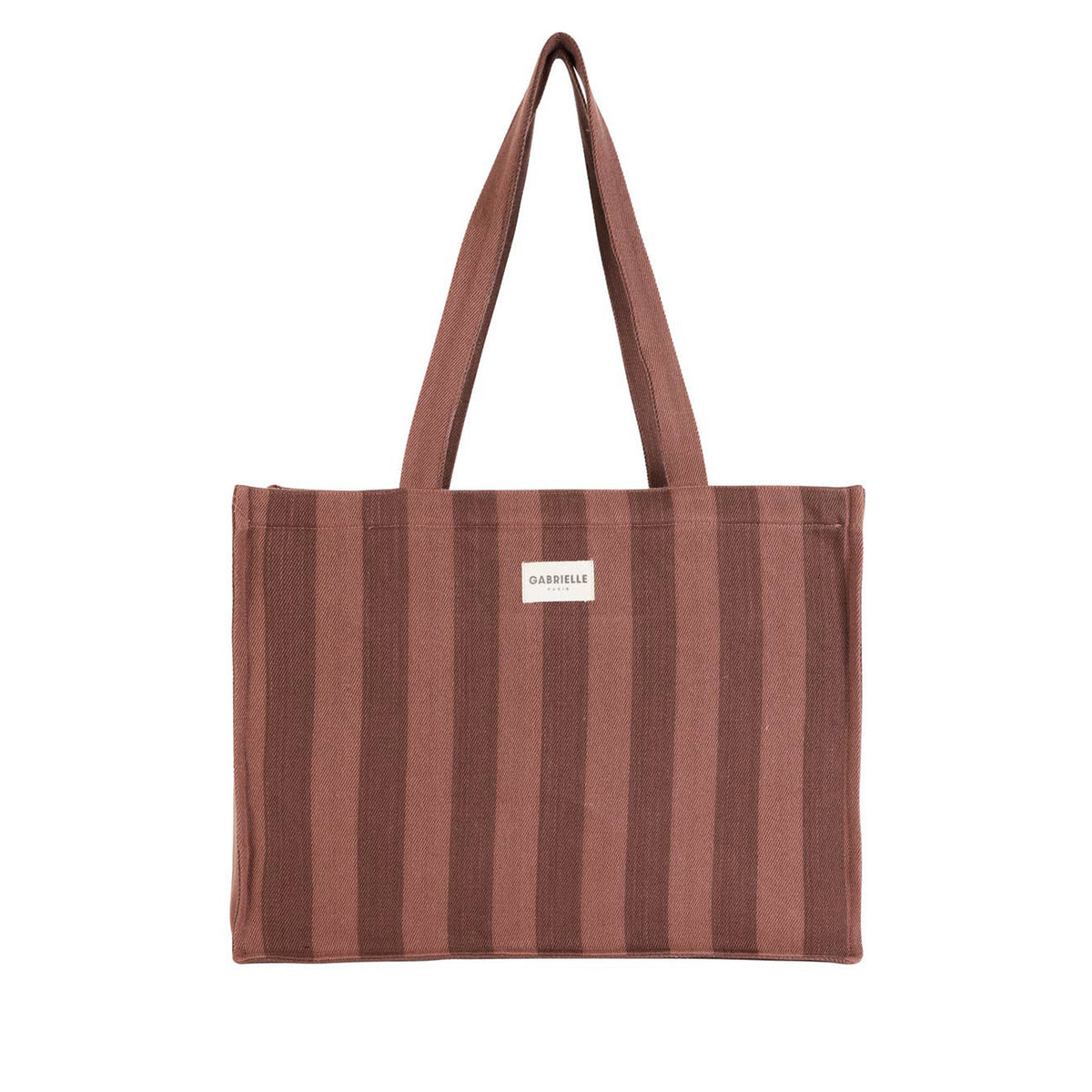 24‑Stunden-Tasche Streifen, terrakotta-braun