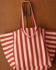 Tasche gestreift ziegel-marshmallow, 50x34x62 cm