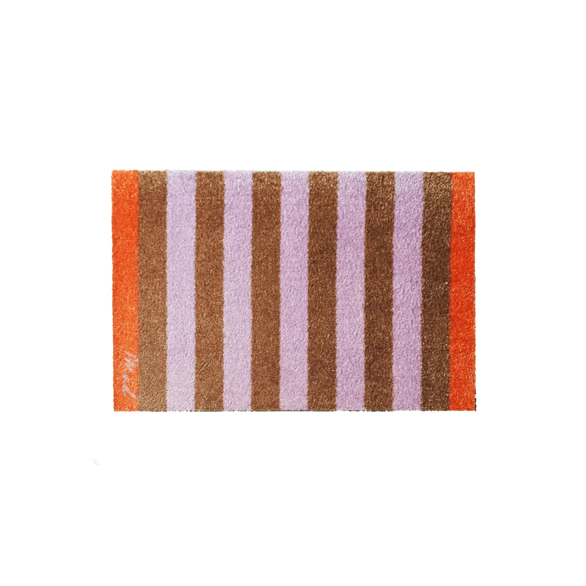 Bodenmatte gestreift rot-braun-lila, 75x50 cm