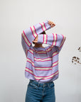 Strickpullover gestreift lavendel