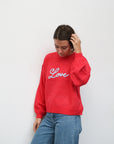 Strickpullover Love rot