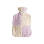 Wärmflasche Karo flieder/creme