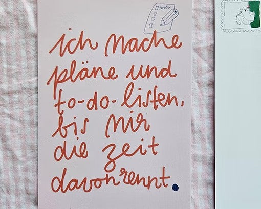 Postkarte - Zeitblind