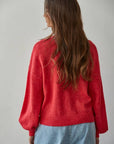 Strickpullover Love rot