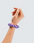 Scrunchie gestreift blau - rosa, Ø 6 cm