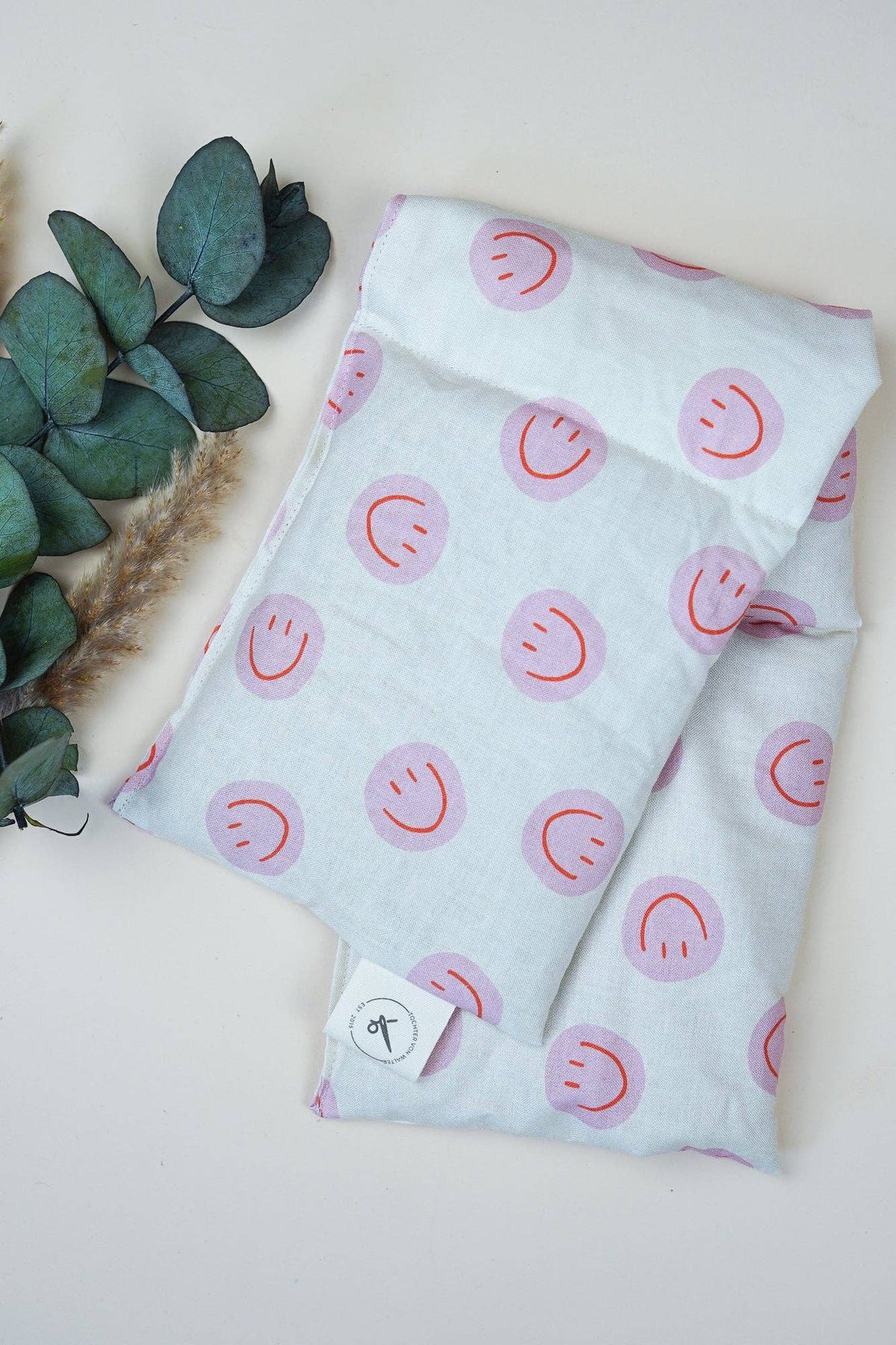 Wärmekissen Smiley Pink - längliches Kammerkissen warm+ Kalt