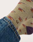 Socken IGEL braun/beige, One Size 41-46