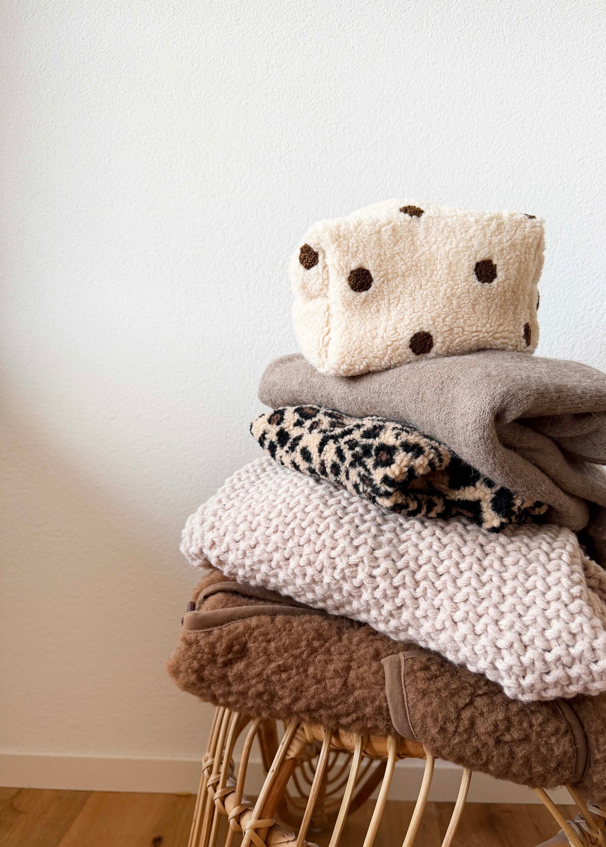 Teddy-Kosmetiktasche Punkte beige-braun, ca. 17x11x10 cm