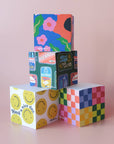 Haftnotizwürfel Regenbogen-Karo