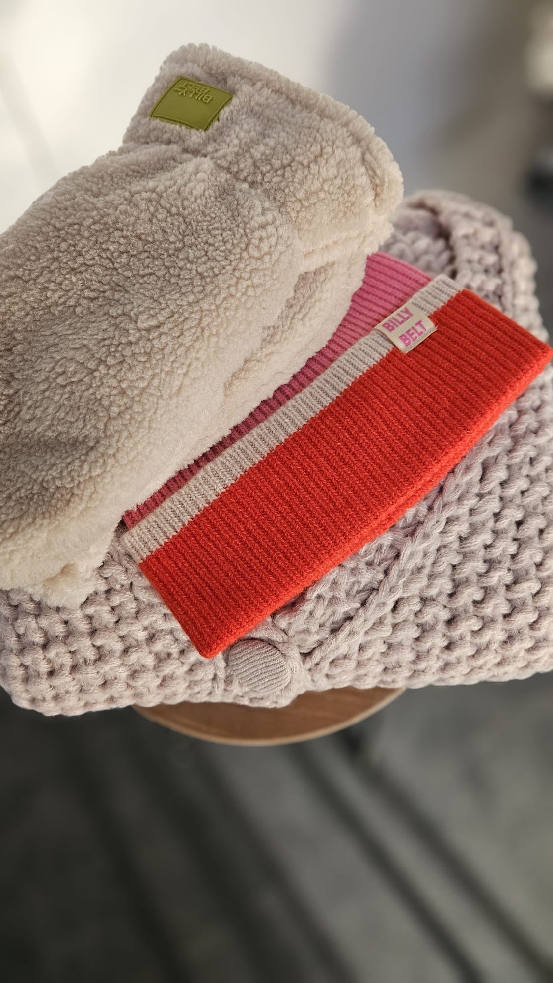 Teddy-Fäustlinge natur, One Size