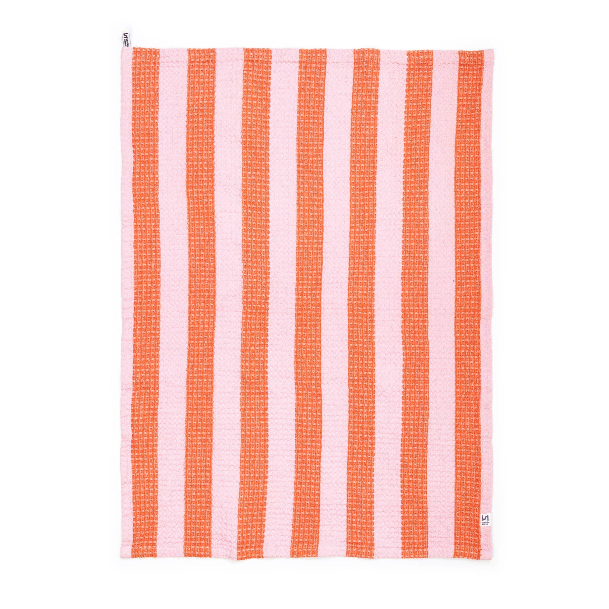 Geschirrtuch 2er- Set orange rosa, 50x70 cm