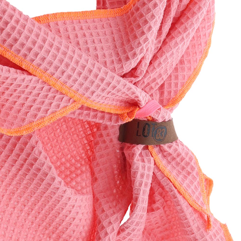 Musselinschal rosa-neonorange