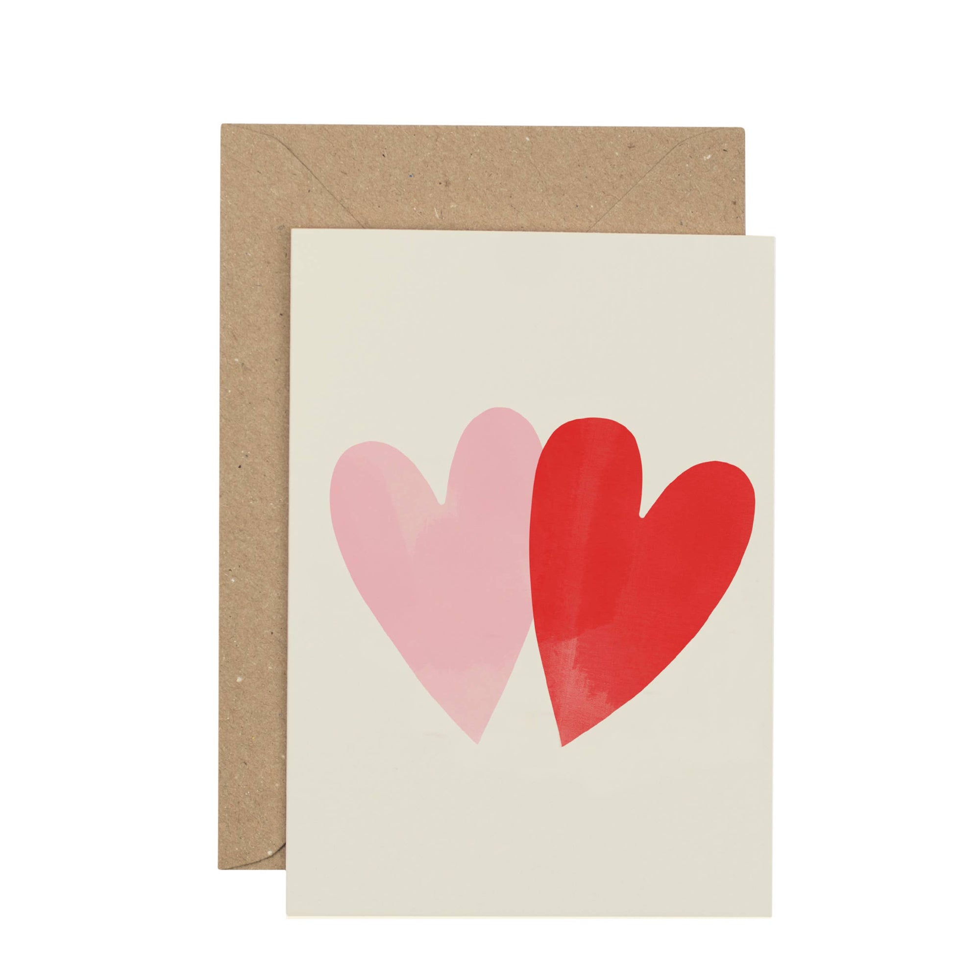 Postkarte mit zwei Herzen