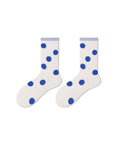 Socken gepunktet blau, One Size 36-42