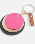 Schlüsselanhänger mehrlagig in petrol-bronze-pink