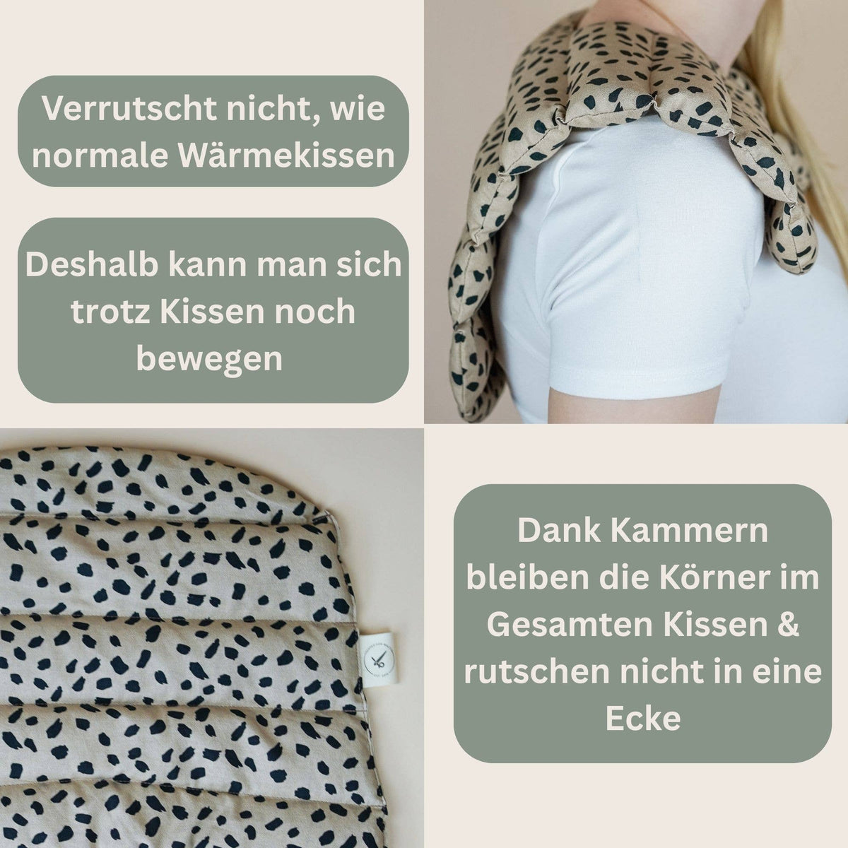Nackenkissen mit Dinkelfüllung, Dots Coffee