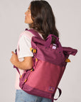 Rolltop-Rucksack violett/bordeaux, One Size 48x28x12 cm