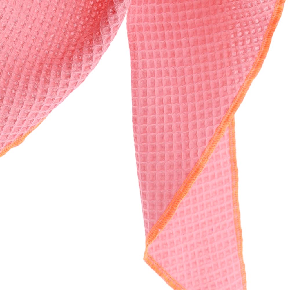Musselinschal rosa-neonorange