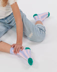 Mädchensocken gestreift Love