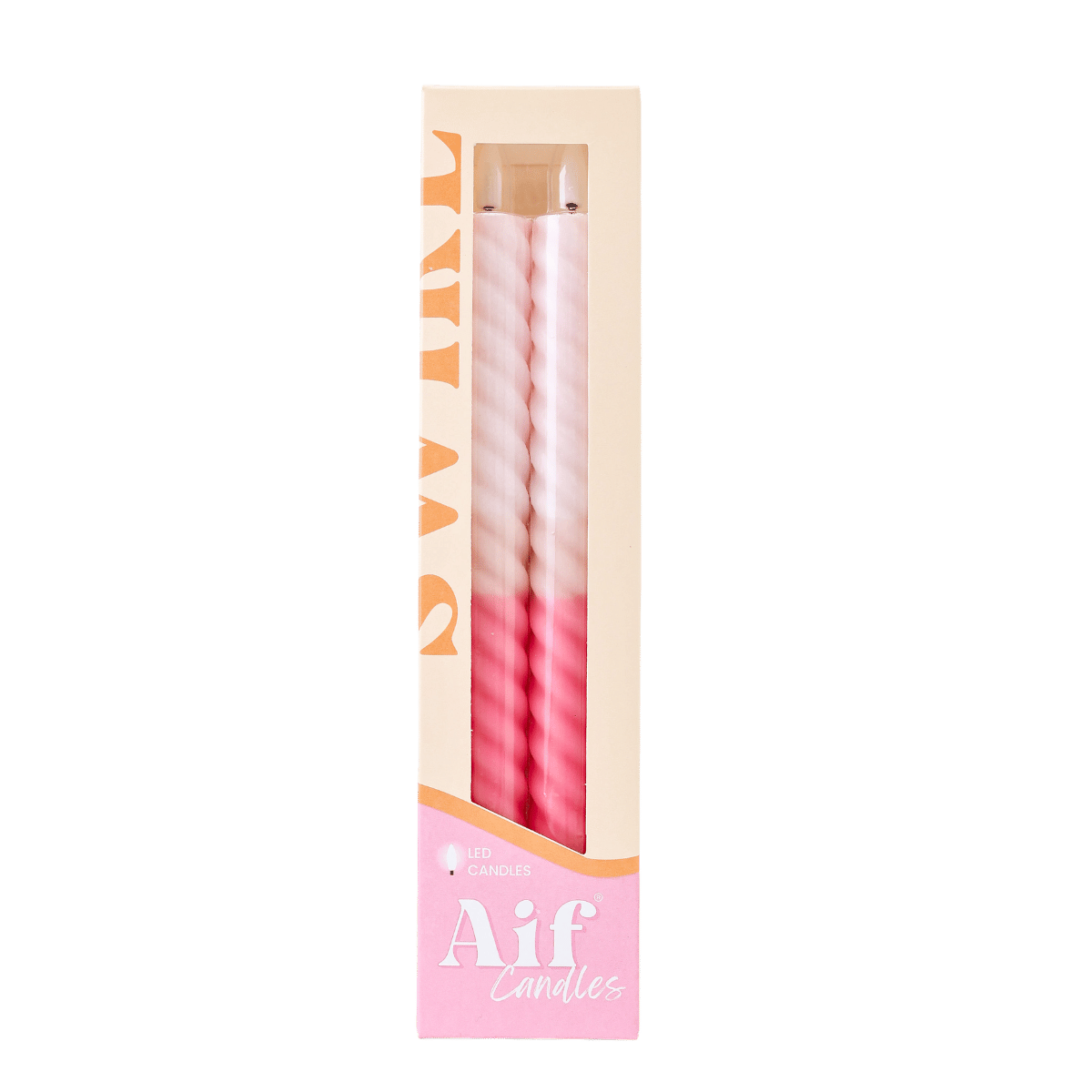 LED-Spiralkerze Amour Toujours - 2er-Set, 25cm hoch