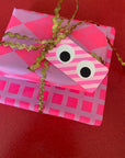 Seidenpapier gemustert neonpink-lila