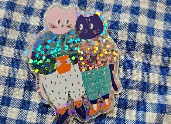 Sticker Glitter Cats