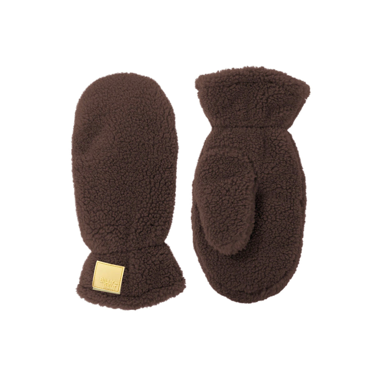 Teddy-Fäustlinge dunkelbraun, One Size