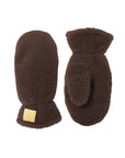 Teddy-Fäustlinge dunkelbraun, One Size
