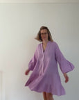 Musselinkleid khaki, One Size