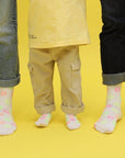 Socken Smiley weiss-neon