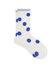 Socken gepunktet blau, One Size 36-42