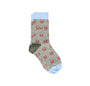 Socken Krebs khaki/orange/hellblau, One Size 41-46