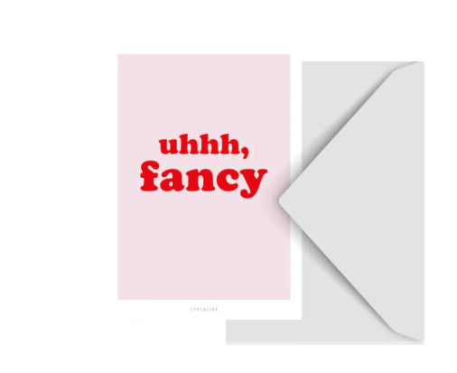 Postkarte - fancy, rosa-rot