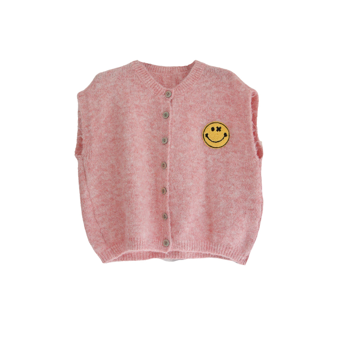 ärmellose Strickweste rosa, One Size