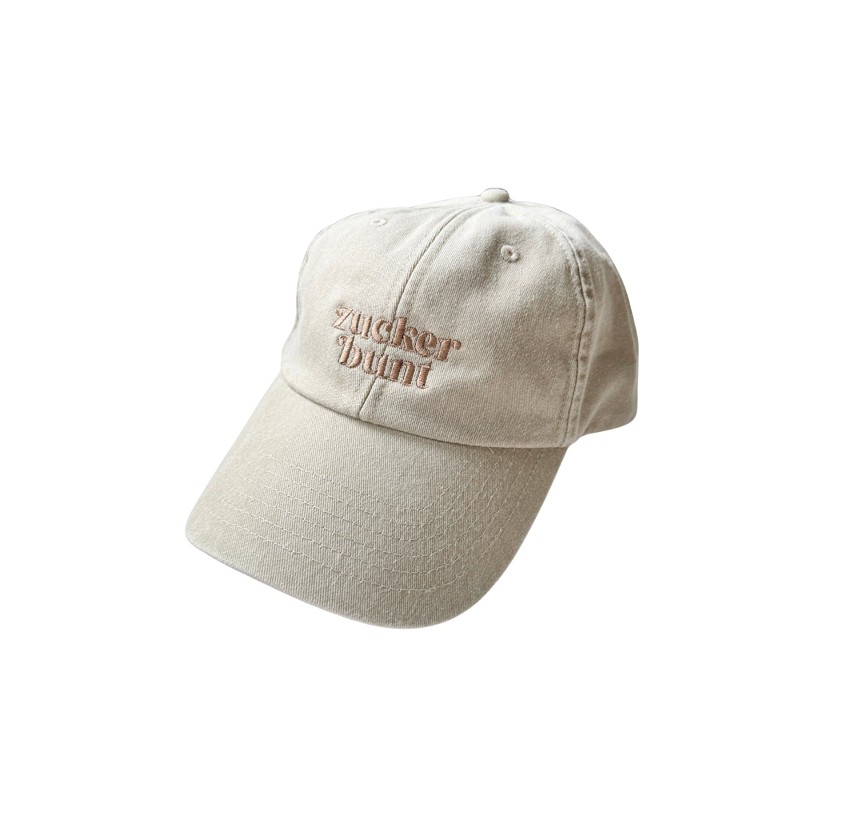 Cap mit Stick zuckerbunt vintage beige, One Size